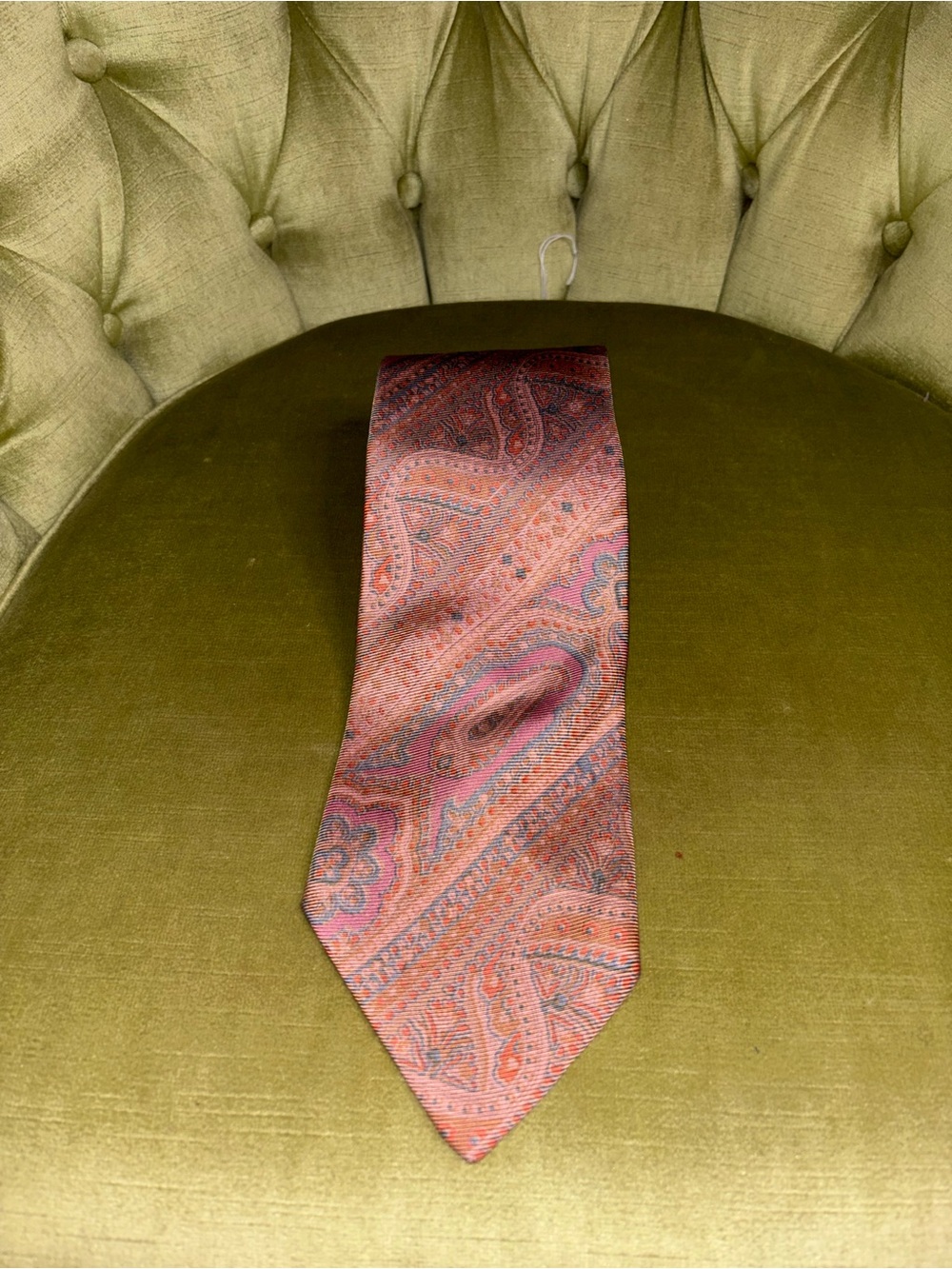 Polo by Ralph Lauren Pink Paisley Silk Tie - Picture 4 of 6